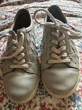 Ecco Women's Woven Lace-Up Sneakers - Light Gray